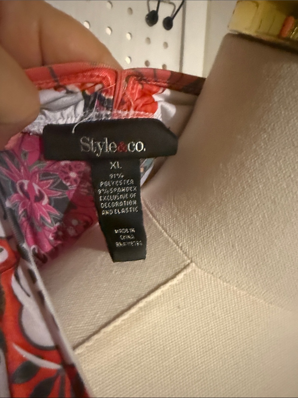 Style & Co. Pink Orange Paisley Maxi Dress with Brown Accent - Picture 2 of 5